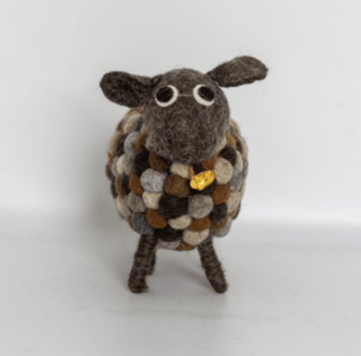 Felt Sheep (15x25cm) - Rokhu Shop
